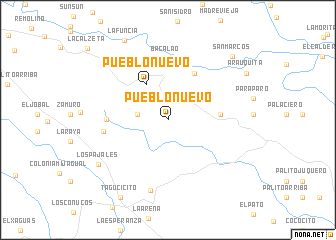 map of Pueblo Nuevo