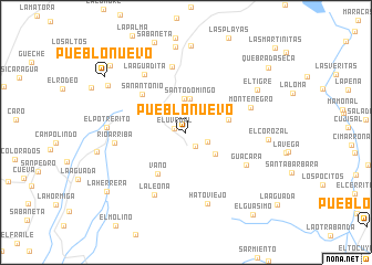 map of Pueblo Nuevo