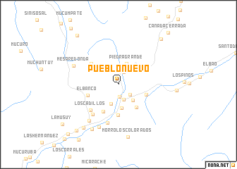 map of Pueblo Nuevo