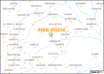 map of Pueblo Nuevo