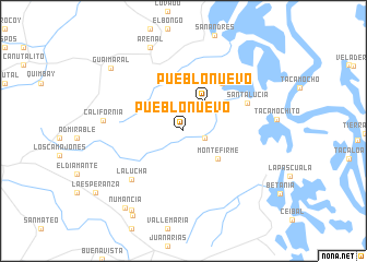 map of Pueblo Nuevo