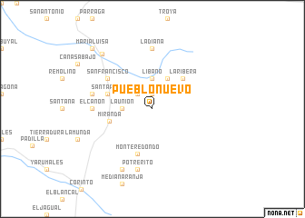 map of Pueblo Nuevo