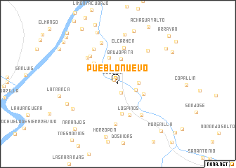 map of Pueblo Nuevo