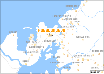 map of Pueblo Nuevo