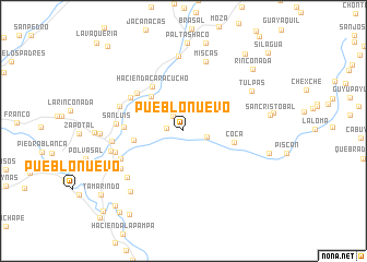 map of Pueblo Nuevo