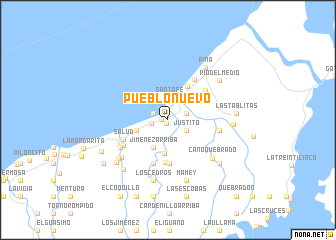 map of Pueblo Nuevo