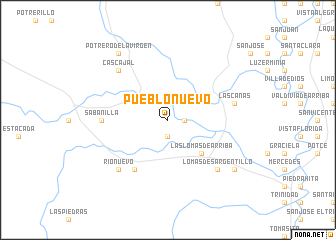 map of Pueblo Nuevo