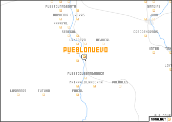 map of Pueblo Nuevo