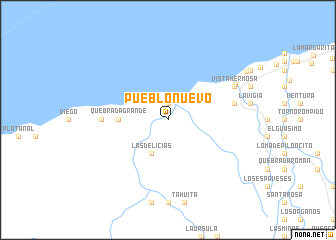 map of Pueblo Nuevo