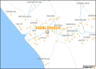 map of Pueblo Nuevo