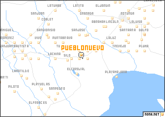 map of Pueblo Nuevo