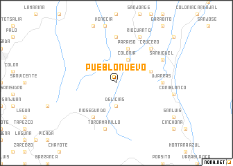 map of Pueblo Nuevo