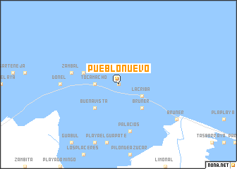 map of Pueblo Nuevo