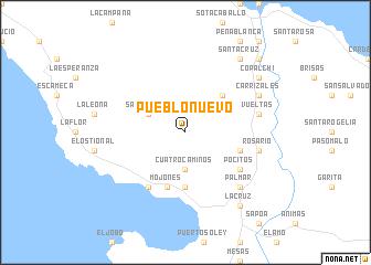 map of Pueblo Nuevo