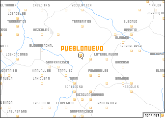 map of Pueblo Nuevo