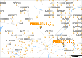 map of Pueblo Nuevo