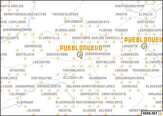 map of Pueblo Nuevo