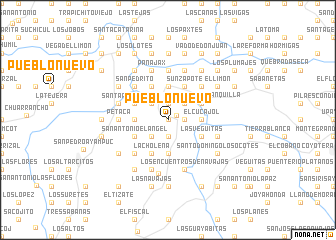 map of Pueblo Nuevo