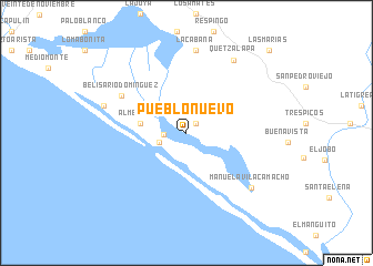 map of Pueblo Nuevo