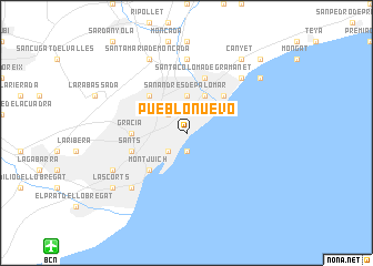 map of Pueblo Nuevo