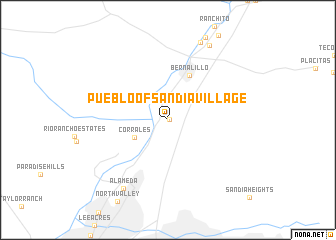 map of Pueblo of Sandia Village