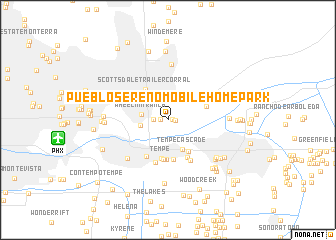 map of Pueblo Sereno Mobile Home Park