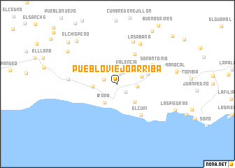 map of Pueblo Viejo Arriba