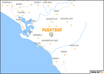 map of Pueh Town