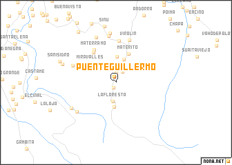 map of Puente Guillermo