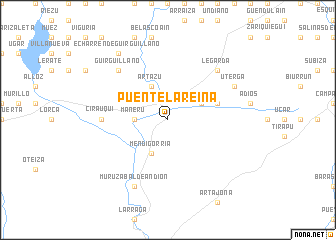 map of Puente la Reina