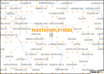 map of Puente Río Plátanos