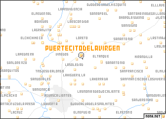 map of Puertecito de la Virgen