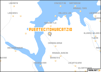 map of Puertecito Huacatzio