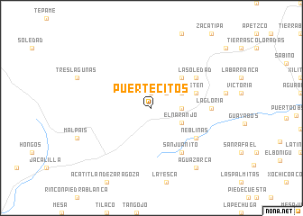 map of Puertecitos