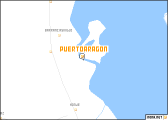 map of Puerto Aragón