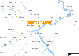 map of Puerto Ballivián