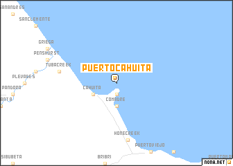 map of Puerto Cahuita