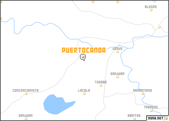 map of Puerto Canoa
