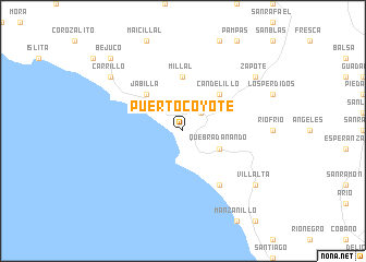 map of Puerto Coyote