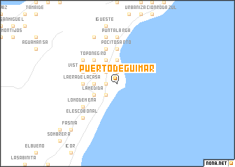 map of Puerto de Güimar