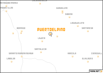 map of Puerto El Pino
