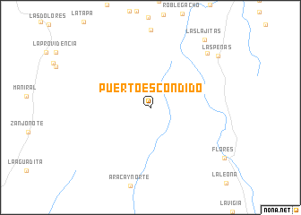 map of Puerto Escondido