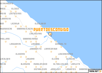 map of Puerto Escondido