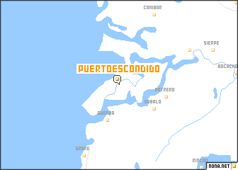 map of Puerto Escondido