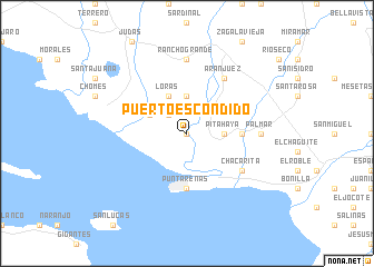 map of Puerto Escondido