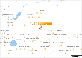 map of Puerto Espino