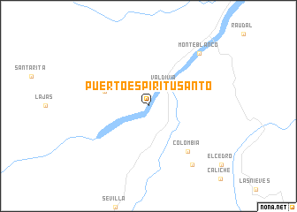 map of Puerto Espíritu Santo