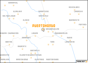 map of Puerto Hondo
