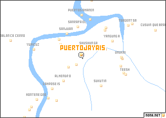 map of Puerto Jayais