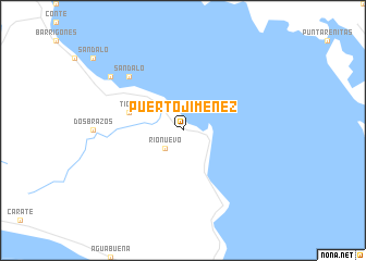 map of Puerto Jiménez